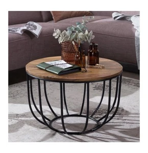 Kadima Design Industrial Couchtisch aus Sheesham Massivholz - Bild 1 von 8