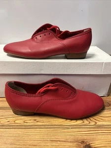 Kid Stomper Size 1.5 M (medium) Clogging\ Tap Dance Shoes, (no Taps) Red - Picture 1 of 7