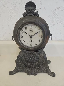 Antiguo reloj Gilbert Clock Company de hierro fundido. Tal cual. ML2 - Imagen 1 de 16