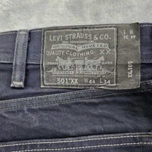 Levis 501XX Jeans Herren schwarz 44x34 Button Fly Vintage dunkle Waschung - Bild 1 von 13