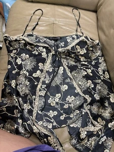 Victoria’s Secret Negligee schwarz & hellbraun vorne zum Binden XL - Bild 1 von 3