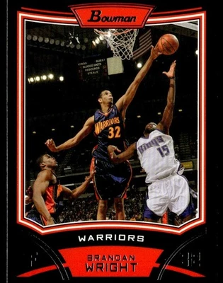 2008-09 Bowman Brandan Wright Golden State Warriors #31 - Image 1 of 2