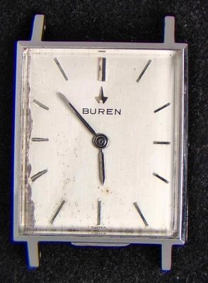 Buren Rectangular Men's Hand-Wind Cal. 16 Vintage Watch -- Spares/Repairs - Image 1 of 3