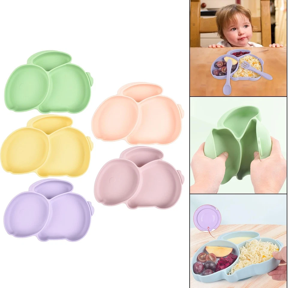Tragbare Baby Saugnapfplatte, rutschfeste Anti Fall Utensilienschalen, geteilte - Bild 1 von 1