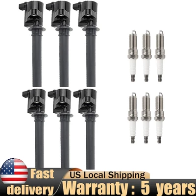 Bobinas de ignição 6X e 6 velas de ignição para 01-08 Ford Escape Mazda Tribute 3.0L FD502 - Imagem 1 de 4