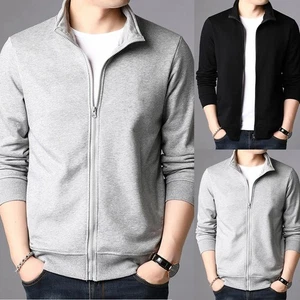 Men Casual Jacket Autumn Cardigan Easy Maintenance Clothing Open Cardigan Style - Picture 1 of 48
