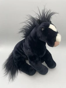 Wild Republic W.R. Stables Pepper Black White Horse Plush Floppy 13" 2005K & M - Picture 1 of 10