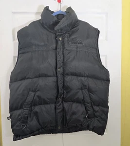first down full zip snap button puffer sleeveless jacket mens size 2XL black - Picture 1 of 7