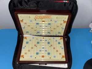 Scrabble Crossword Game Travel Folio Edition Zippered Case Hasbro Complete - Picture 1 of 6