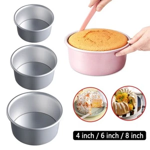 4-8 Inch Round Cake Pan Tin Baking Mold Mould Removable Bottom Loose Base - Picture 1 of 7
