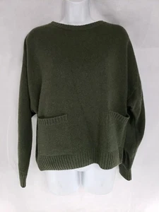 Poles Maison Montagut Women's Size S Dark Green Long Sleeve Pocket Knit Sweater - Picture 1 of 10