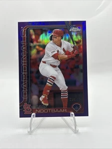 2025 Topps Chrome Lars Nootbaar True Purple Refractor /250 Cardinals #108 - Picture 1 of 2