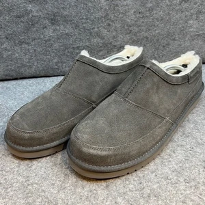 Koolaburra Herren Wildleder Lammfell Gefüttert Clogs Grau Slipper Schuhe Hausschuhe Gr. 13 - Bild 1 von 9