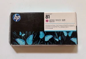 TÊTE D'IMPRESSION/NETTOYANT HP 81 magenta clair 2019 authentique C4955A Designjet 5000 5500 NE - Photo 1/2