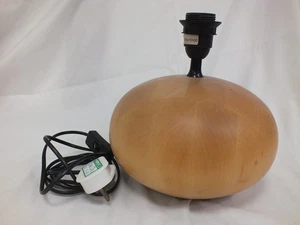 Vintage Habitat Wooden Pumpkin Shaped Beech Table Lamp Base (DHS) - Picture 1 of 6