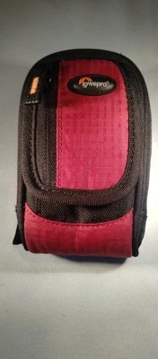 Lowepro Ridge 10 RED/BLACK Digital Small Camera Bag Zips Front Pocket Strap - Image 1 of 4