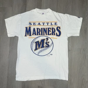 Vintage 80er Seattle Mariners weißes T-Shirt Größe Medium Sport MLB WASHINGTON TEE - Bild 1 von 11