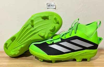 Adidas Adizero Edge+ TPU Solar Green/Black Baseball Cleats SIze Men's 10 IH6139 - Image 1 of 4