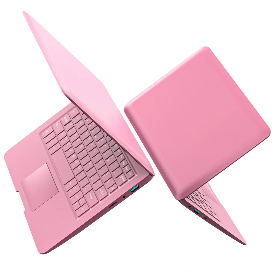 Windows 11 Laptop 10in Quad Core Notebook 8GB+128GB With Bluetooth WiFi Pink - Image 1 of 4