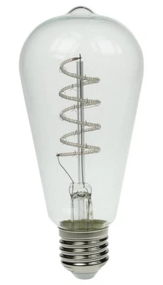 4W LED Filament ST64 Bulb, E27, Blue, Dimmable - ST64/FILDIM/4W/ES/BLUE - Image 1 of 3