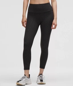 Lululemon Damen Wunder Under HR Bein Tight 25" Leopard Camo Deep Coal Größe 8 - Bild 1 von 12