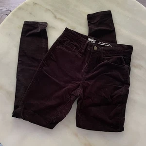 Mossimo High Rise Skinny Velvet Pants Size 00 - Picture 1 of 4
