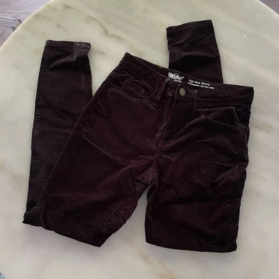 Pantalones de terciopelo ajustados de tiro alto Mossimo talla 00 Foto 1 de 4