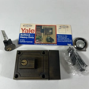 Vintage Retro Yale V 116 1/4 Cylinder Boltlock Deadbolt Bolt Lock ** No Keys ** - Picture 1 of 14