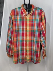 POLO RALPH LAUREN Classic Fit Oxford Langarm Hemd Gr. 2XB kariert orange rot - Bild 1 von 11