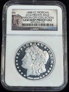 1888 CC Morgan 2014 Private Carson City Collection NGC GEM Deep Proof Like - Picture 1 of 4