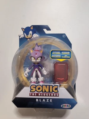 NEW Jakks Sonic the Hedgehog Blaze the Cat w/ Sol Emerarld 4" Action Figure - Image 1 of 4