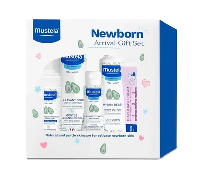 Mustela Set de Regalo para Llegada de Recién Nacido Cuidado de la Piel y Baño Esenciales 5 Piezas TAMAÑO COMPLETO Foto 1 de 4