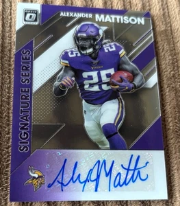 2020 Panini Donruss Optic Alexander Mattison Auto! - Picture 1 of 2
