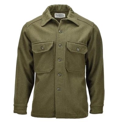 Original Canadian Army Wool Field Jacket Vintage Military Surplus Olive - Image 1 of 4