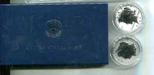 2024 S MORGAN PEACE SILVER DOLLAR COMMEMORATIVE 2 COIN PROOF ORIGINAL BOX 5286T - Picture 1 of 1