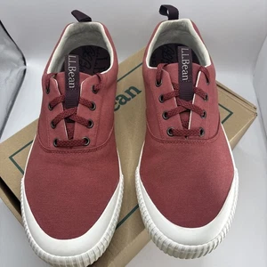 LL Bean Eco Woods Men's Size 11. 5  Cayenne Canvas Rugged Sole Sneakers - NEW - Picture 1 of 10