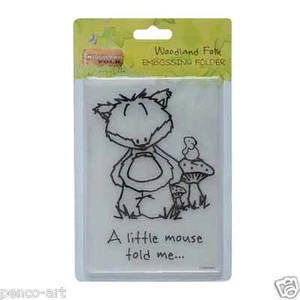 Docrafts Woodland folk fox embossing folder, 15x10.5cm 'A little mouse told me'  - Picture 1 of 1