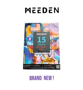 Almohadilla de pintura al óleo Meeden 15 hojas 9x12" blanca con textura natural sellada - ¡Nueva! - Imagen 1 de 2