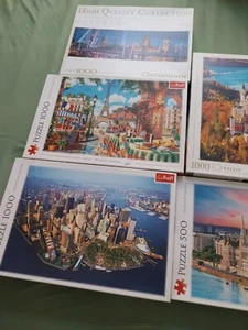 Puzzle Konvolut 5 X Clementoni, Trefl (Städte, Schlöße) . - Bild 1 von 3