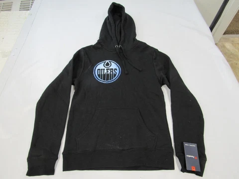 New -Flawed- Edmonton Oilers Mens Size S Small Black Hoodie Cover