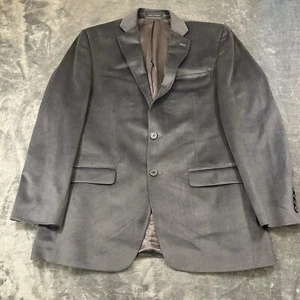 Calvin Klein Blazer Jacke Herren 40 R Grau Schwarz Geometrisch Mantel Preppy Polyester - Bild 1 von 14