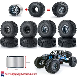 2.2"Beadlock Wheel Rim + Tires for 1/10 RC Rock Crawler Axial RBX10 AXI03005 - Picture 1 of 10