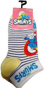 Smurf stripe Adult Novelty ankle Socks one size New - Picture 1 of 3