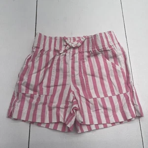 Members Mark Pink Stripe Linen Blend Pull On Shorts Youth Girls Size 6 - Picture 1 of 5