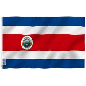 Anley Fly Breeze 3x5 Feet Costa Rica Flag - The Republic of Costa Rica Flags - Picture 1 of 6