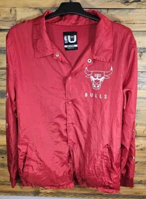 Abrigo Chaqueta Abotonada Vintage NBA Chicago Bulls Talla M Rojo Baloncesto Foto 1 de 4