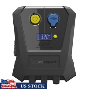 Compact Digital Tire Inflator Fast Inflate Easy Use Adjustable Pressure Gauge12V - Picture 1 of 8