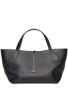LIFFNER Zip Penne Black Leather Tote Bag New & Authentic - Picture 1 of 1