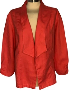 Chico's 100% Linen open top/blazer in salmon color Top Size 3 - Bild 1 von 7