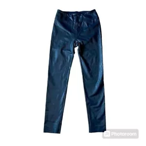 NWT Splendid Vegan Leather Legging Pants Navy Blue Size Small - Picture 1 of 7